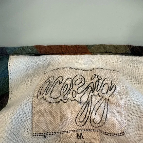 Ace & Jig Multicolor Striped Midi Dress Cottagecore Boho Spring - Picture 7 of 8